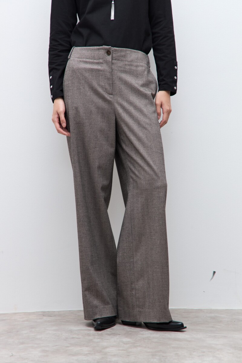 Pantalón sastrero beige melange