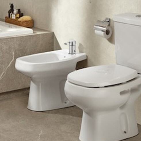 Griferia De Bidet Linea Viseu Aqualia Con Transferencia Cromo 35Mm CROMO