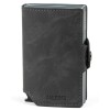 Billetera Baleine Double Kansas en Aluminio y Cuero con Protección RFID Space Grey