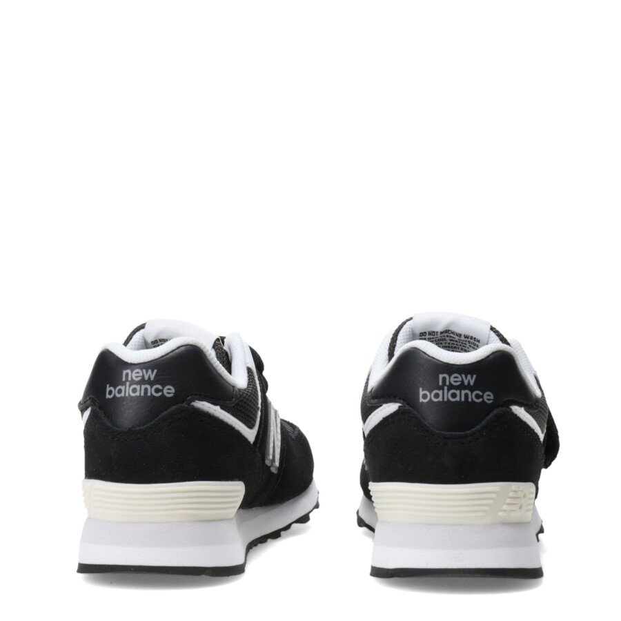 Championes de Niños New Balance P574 Velcro Negro - Blanco