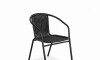 Silla Símil Rattan y acero clásica Negro