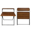 Escritorio Plegable con Estante en MDF 77x50x75cm Marron