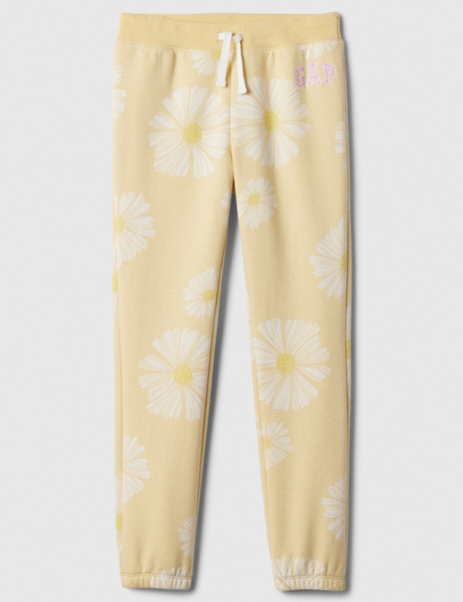 Pantalón Deportivo Logo Gap Niña - Tonal Yellow Floral 
