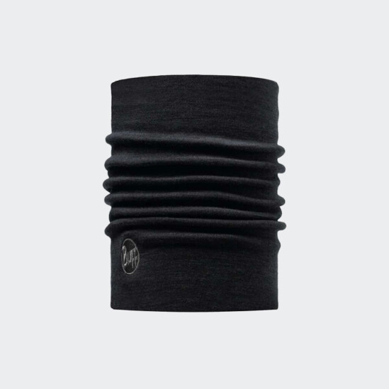 Bufanda Buff Merino Heavyweight Neck Warmer Solid Black Negro