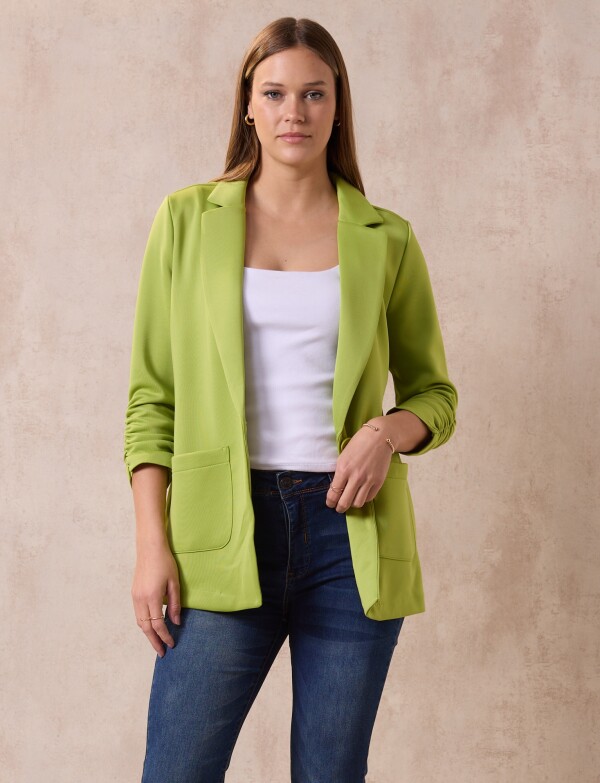Blazer Mga 3/4 Frunc VERDE