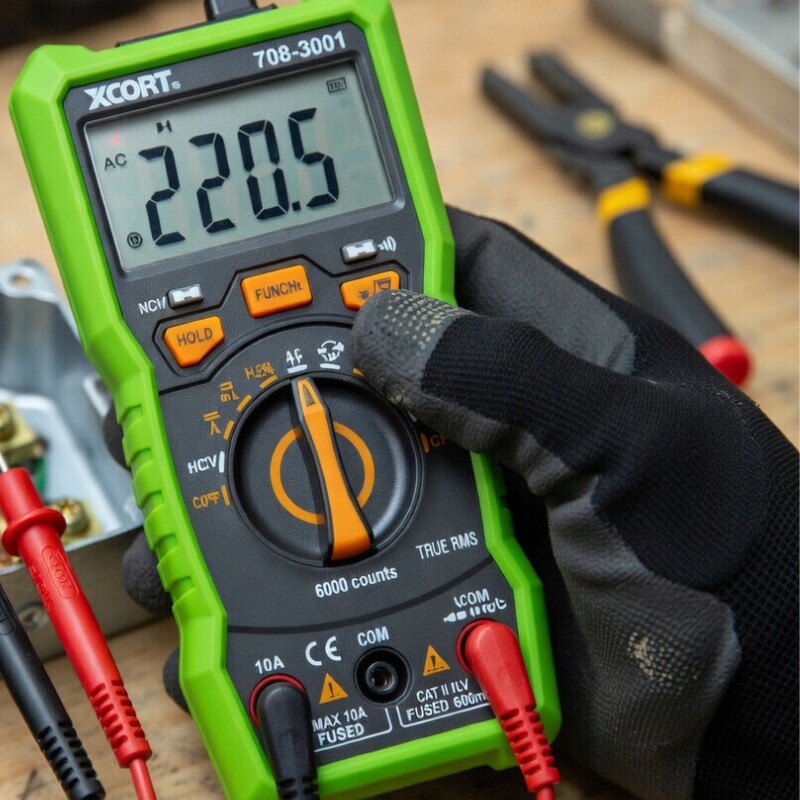 XCORT MULTIMETRO AMPERIMETRO CAPACIMETRO AUTORANGO DIGITAL 6 Xcort Multimetro Amperimetro Capacimetro Autorango Digital 6