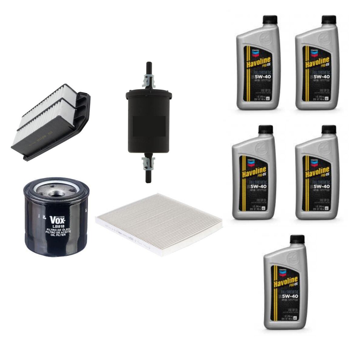KIT DE FILTROS Y ACEITE 5W40 TEXACO 