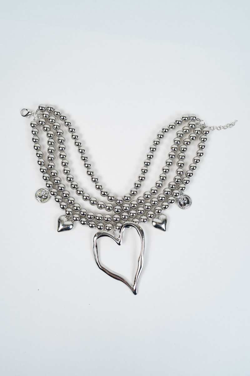 Collar Perlas - Plateado 