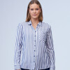 Camisa Lineas BLANCO/AZUL