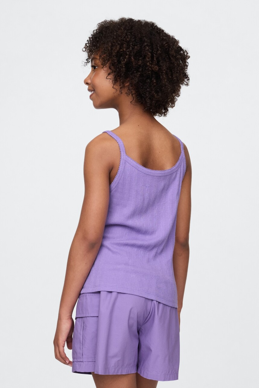 Musculosa Pointelle Niña Purple Loganberry