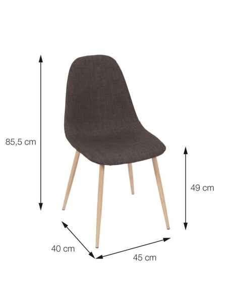 SILLA CHARLA LINO/METAL AZUL JEAN/NEGRO SILLA CHARLA LINO/METAL AZUL JEAN/NEGRO