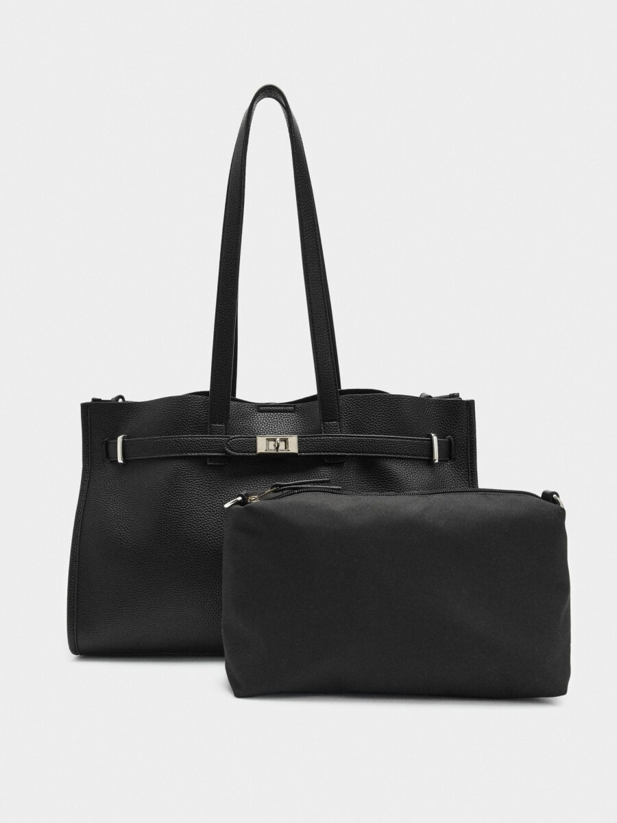 Bolso Para Portátil 13" Con Bolso Removible negro