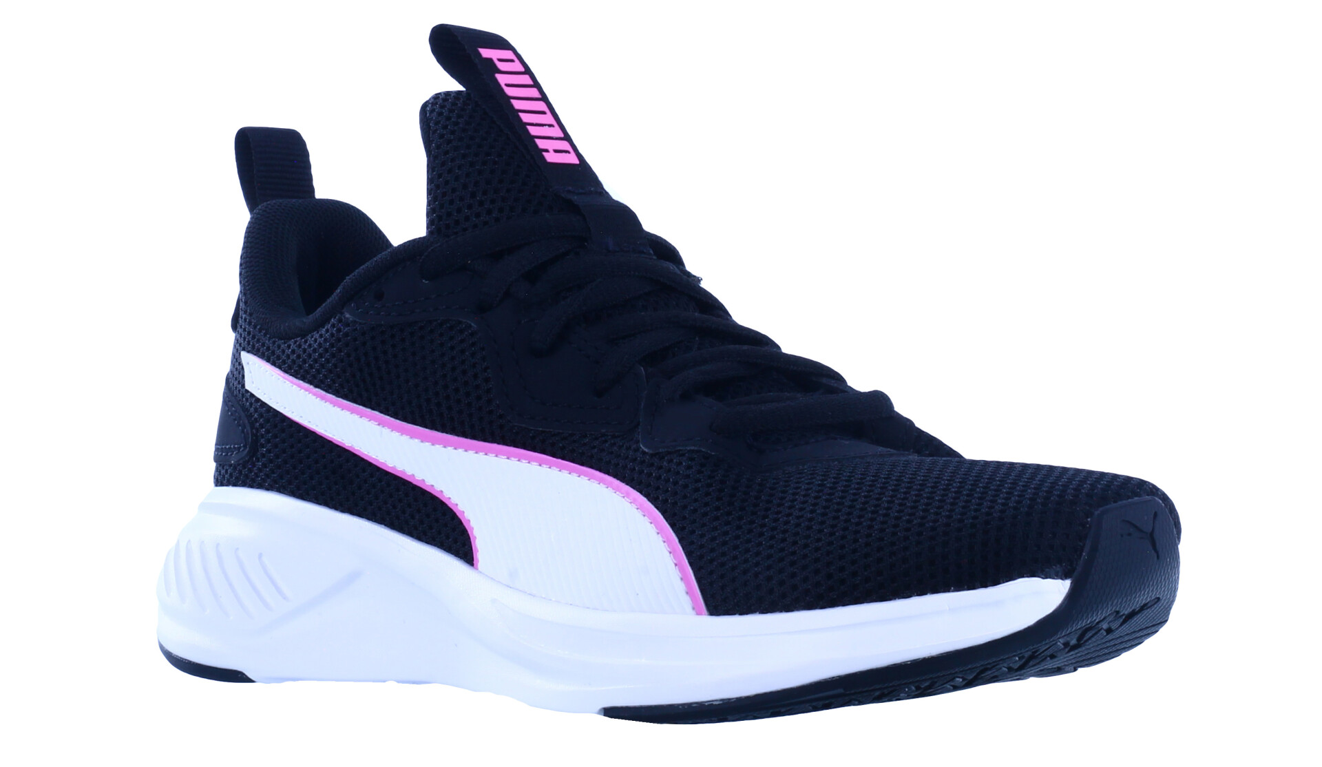 Championes de Mujer Puma Run Incinerate - Negro - Rosado 