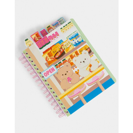 Cuaderno Anillado Con Señaladores Combinacion Multicolor