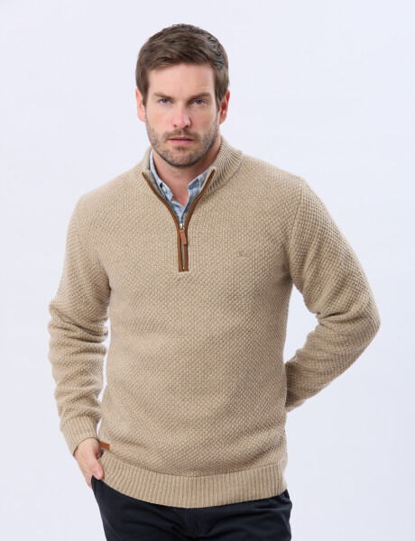 BUZO TEJIDO TEXTURADO Beige