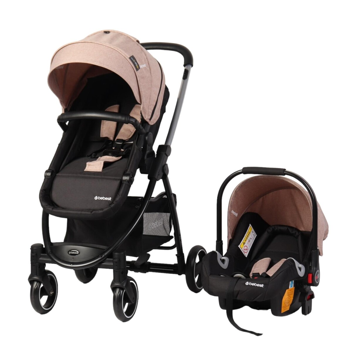 Coche Travel System I-Size Alfa Bebesit - Beige 