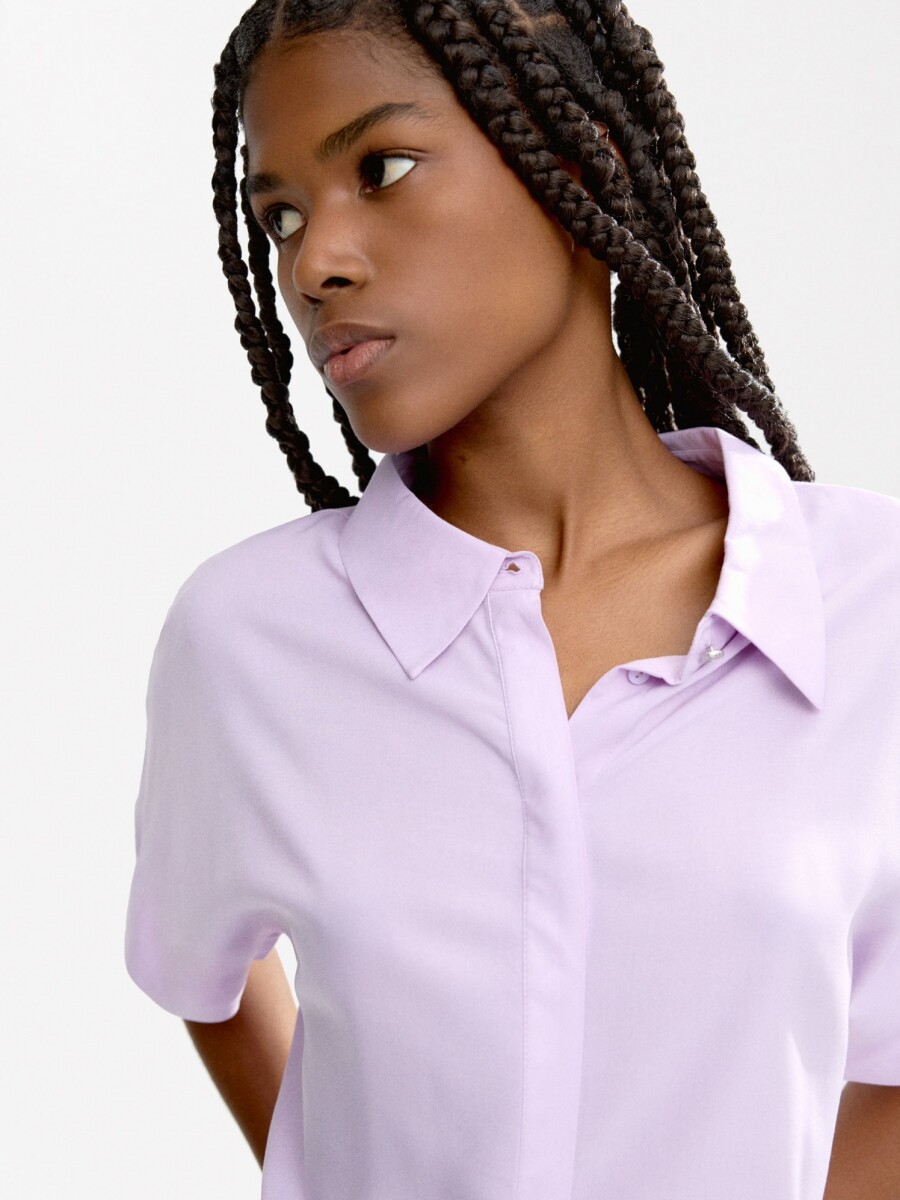 Camisa De Manga Corta violeta