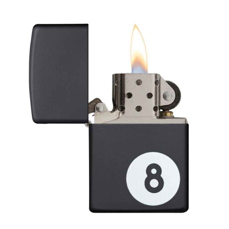 Encendedor zippo vintage 8 billar negro mate 001