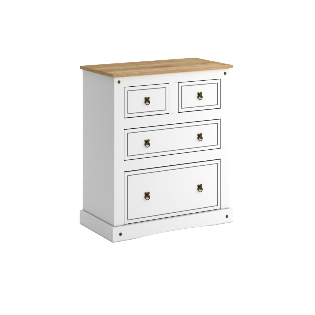 Comoda 4 cajones - Linea mexicana - Blanco 