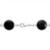 Pulsera circulos - Plata 925 - piedra nacar - piedra onix - PU3894 conpiedra