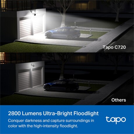Cámara de Seguridad Tp-link Tapo C720 Exterior Visión Nocturna 2K Reflector 001