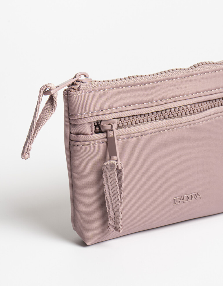 Monederos Nylon Monedero Nylon Con Bolsillo - Violeta Lavanda
