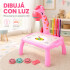 Jirafa Pizarra Mesa Proyector Led + Accesorios Para Dibujar Color Rosa