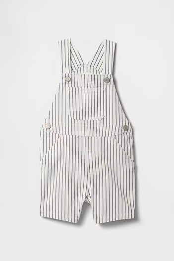 Enterito Short A Rayas Bebé New Off White V2