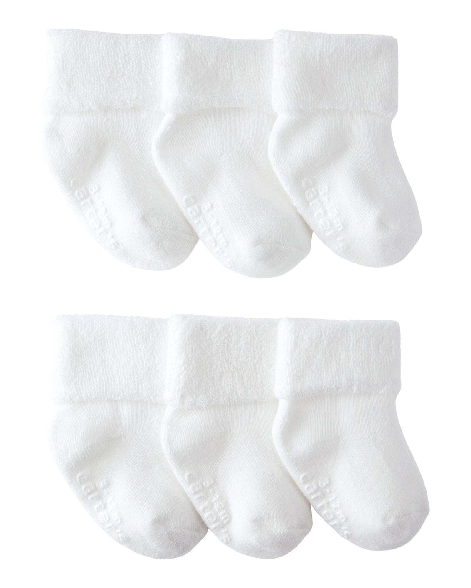 Pack seis pares de medias de algodón, con puños Sin color