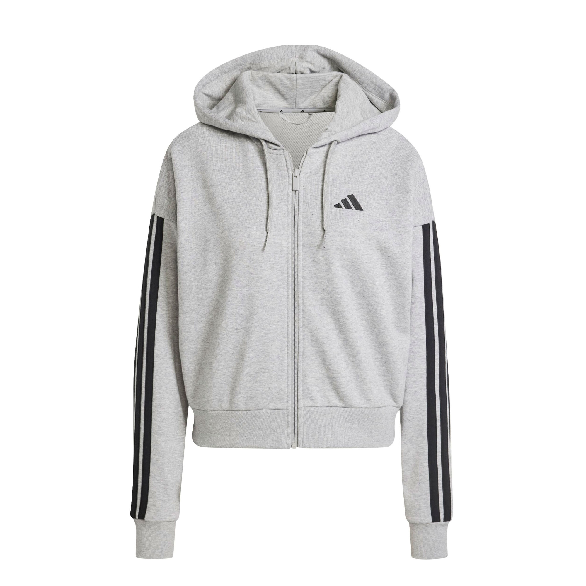 Campera de Mujer Adidas Essentials French Terry Tiras Gris