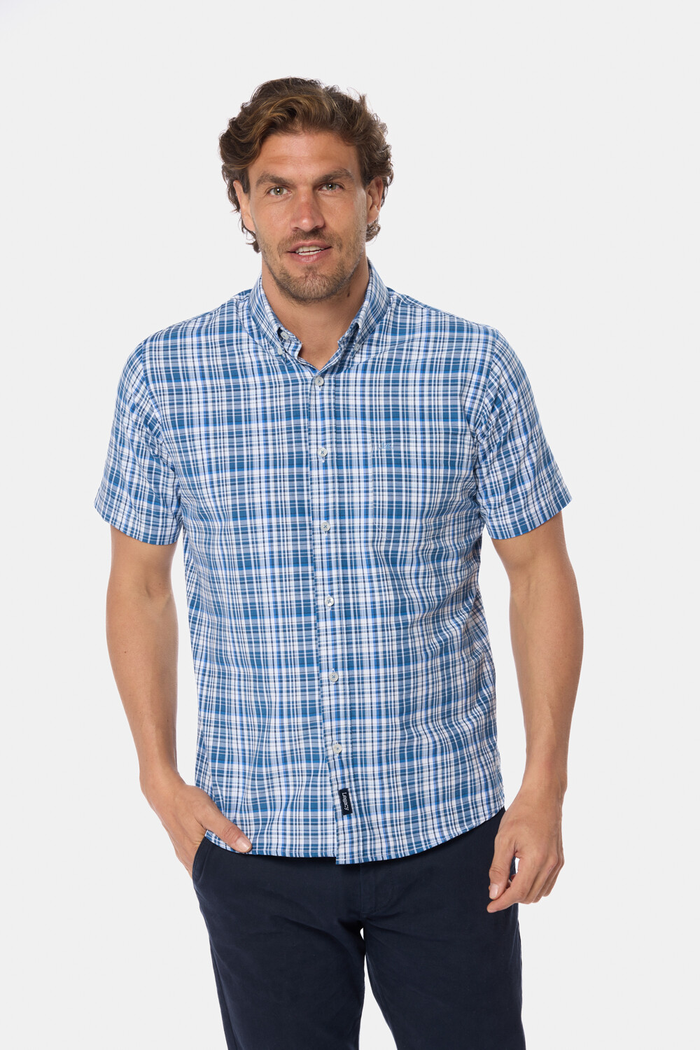 CAMISA SPORT A CUADROS Azul