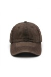Cap washed pespuntes marrón
