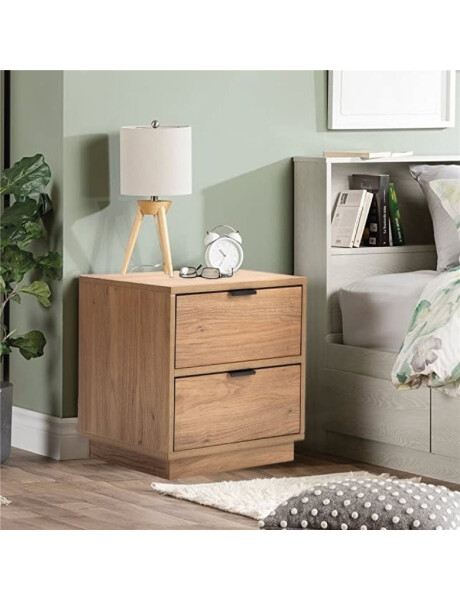 MESA DE LUZ 2 CAJONES MDF 45x40x41CM MIEL MESA DE LUZ 2 CAJONES MDF 45x40x41CM MIEL