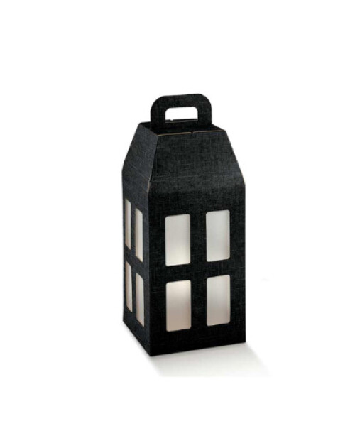 Caja linterna 18x18x39,5 cm. - SETA NERO Caja linterna 18x18x39,5 cm. - SETA NERO