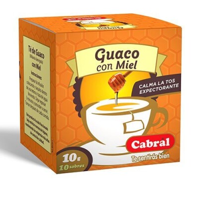 Té Guaco Y Miel Cabral 10 Unidades Cabral Guaco Y Miel X10