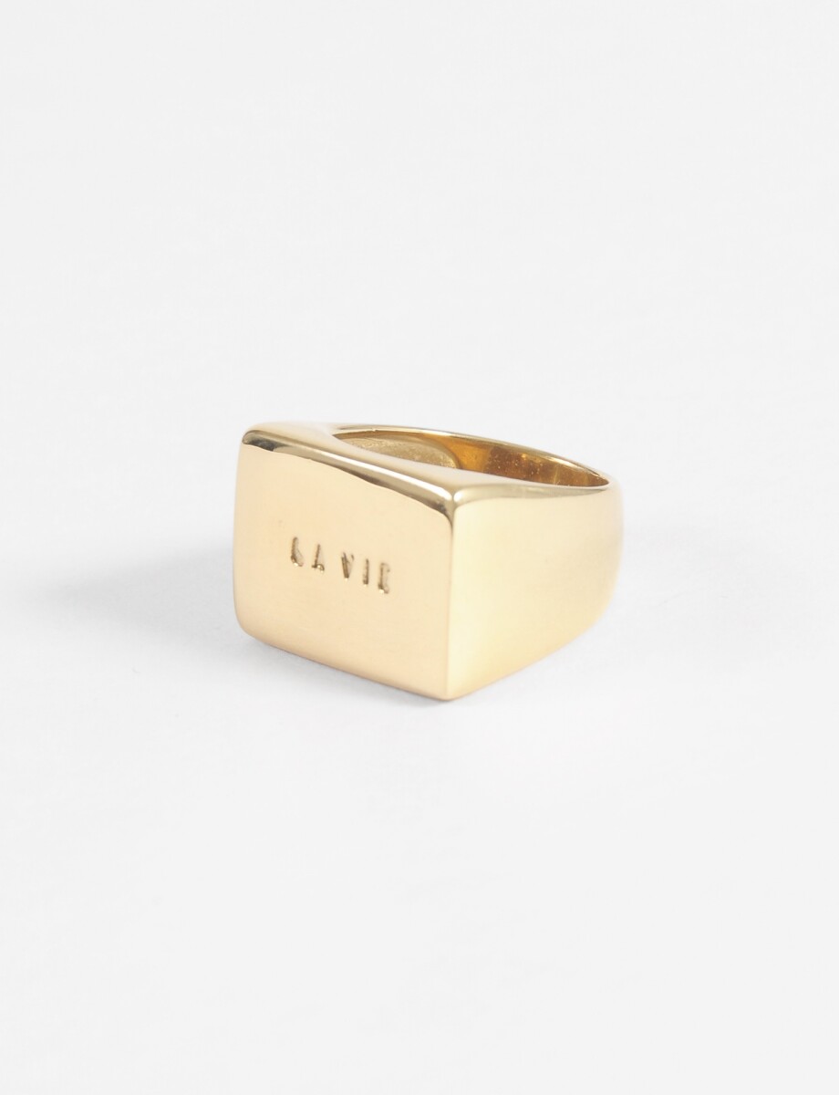 Anillo bold la vie acero - dorado 