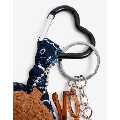 Llavero Multicharm Cordon Y Perro Peluche Combinacion Multicolor