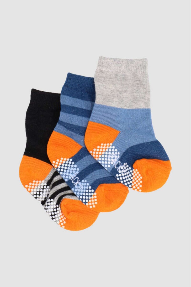 Pack x3 medias baby con antideslizante - Diseño 22 