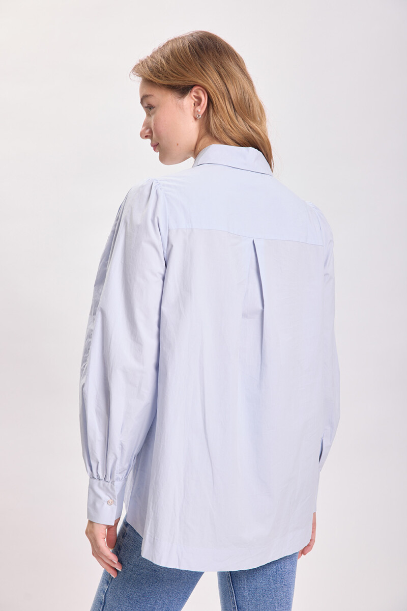 Camisa hombreras Celeste