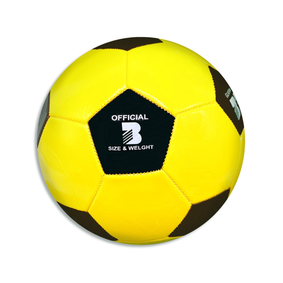 Pelota de Fútbol Oficial Eco Cuero N3 - AMARILLO-NEGRO 