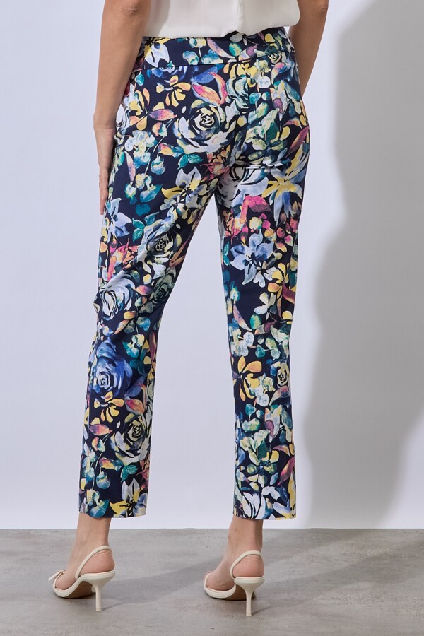 Pantalon Printed MULTI/AZUL