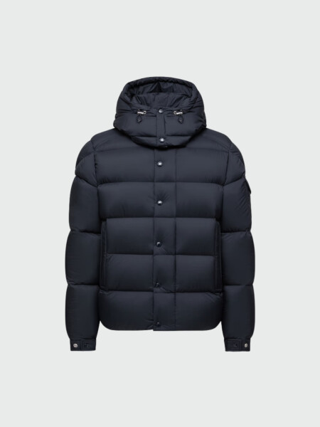 Moncler - Campera rellena de plumas con capucha desmontable, Vezere Azul
