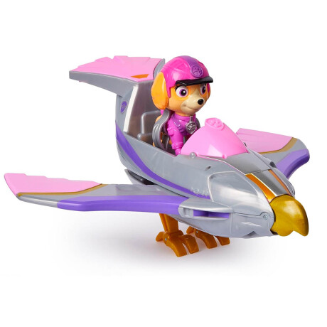 Paw Patrol Vehículo De Rescate Aqua Pups 23cm + Figura Sky