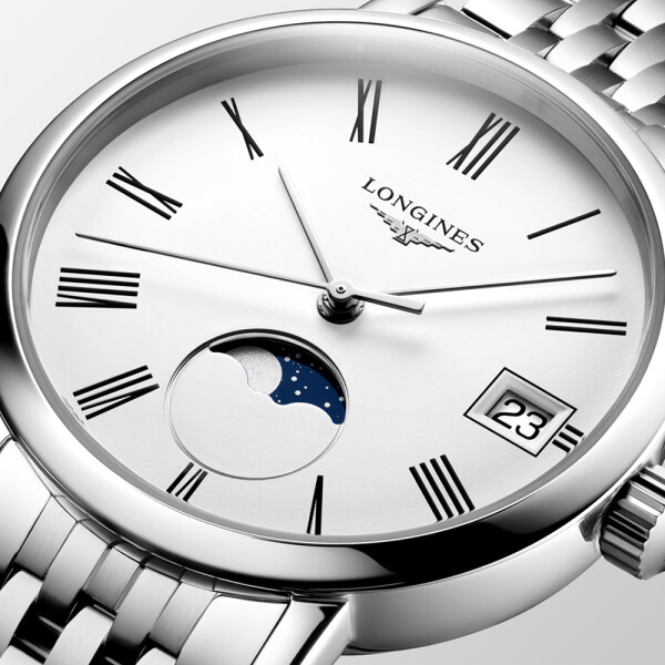 Reloj LONGINES Elegant Collection Moonphase de acero Reloj LONGINES Elegant Collection Moonphase de acero