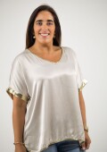 Blusa de seda lisa Blusa de seda lisa