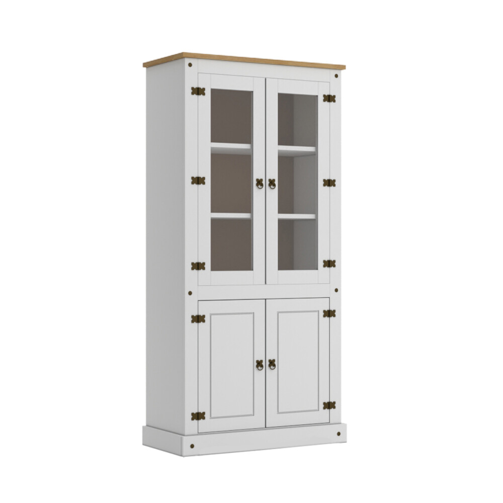 Cristalero Biblioteca Linea Mexicana Blanco