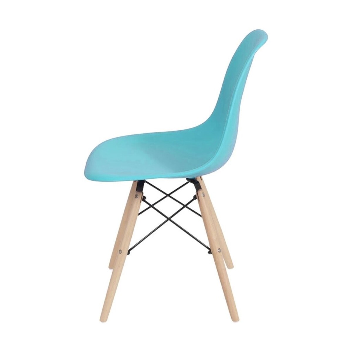 Silla Eames OR1102B Dkr Pp y Madera - TURQUESA 