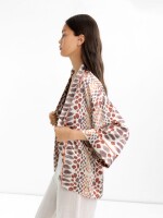 Kimono Estampado Con Textura multicolor