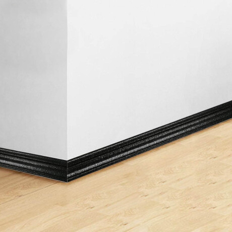 Revestimiento Zócalo 3D Adhesivo 2.35mt Pared Negro Revestimiento Zócalo 3D Adhesivo 2.35mt Pared Negro