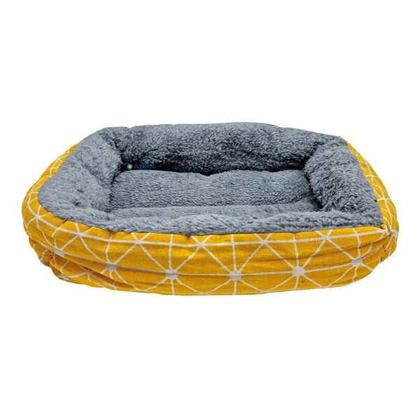 Cuna Cama Cucha Mascota Perro Gato Rectangular 50 X 37 Variante Amarillo